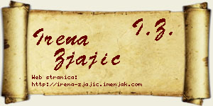 Irena Zjajić vizit kartica